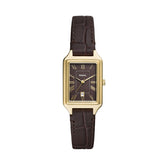 Fossil RAQUEL Damenuhr Rose Gold Grün Pro-Planet Leder 23 mm Quarz mit Datum - ES5366
